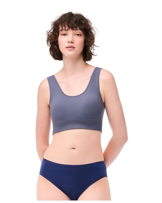 Gap Blue Body Full Coverage Seamless Lounge Bra