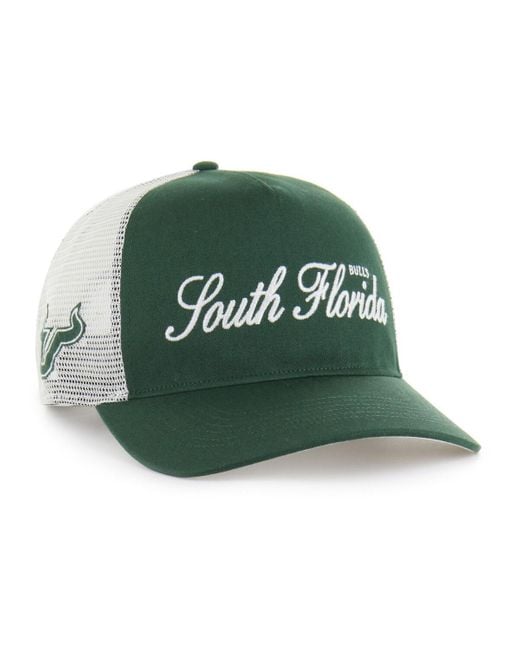 '47 Green And South Florida Bulls Contemporary Basics Foundation Trucker Hitch Adjustable Hat