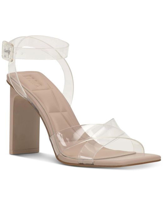 INC International Concepts White Averna Ankle-strap Dress Sandals