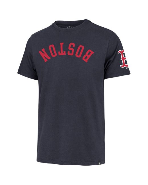 '47 Blue Boston Red Sox Upside Down Two-peat Franklin T-shirt for men