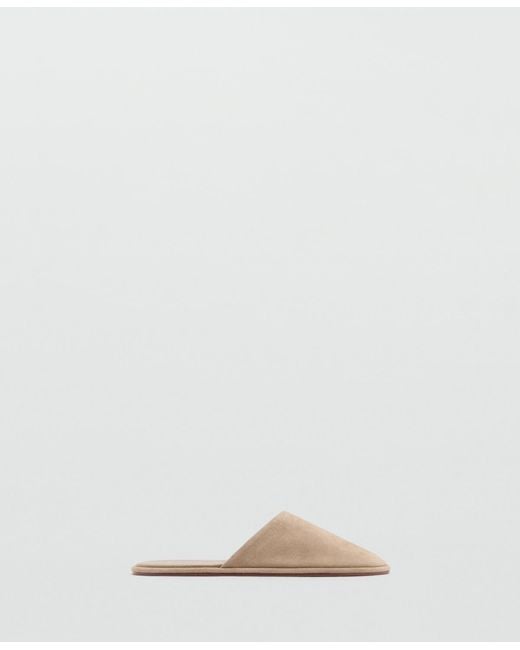 Mango Natural Suede Sling Back Shoes