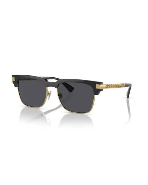 Versace Black Rectangle Sunglasses for men
