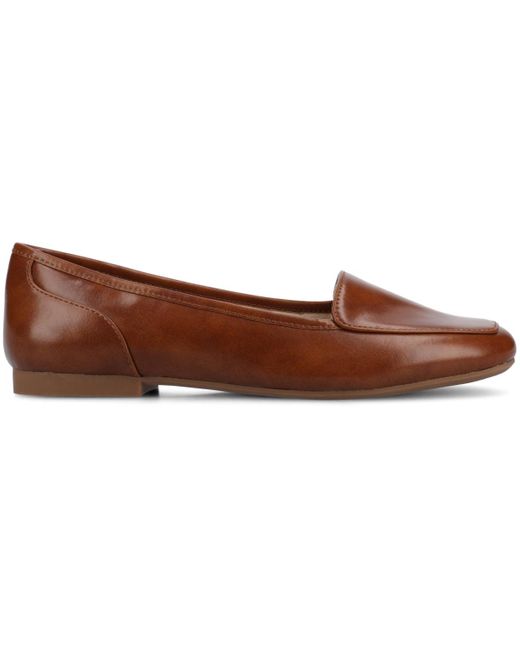 Journee Collection Brown Noelia Square Toe Ballet Flats