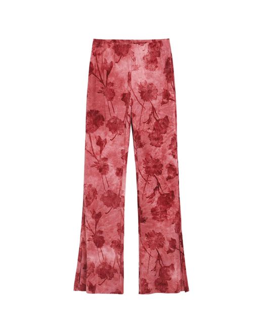 Desigual Red Flocked Pants