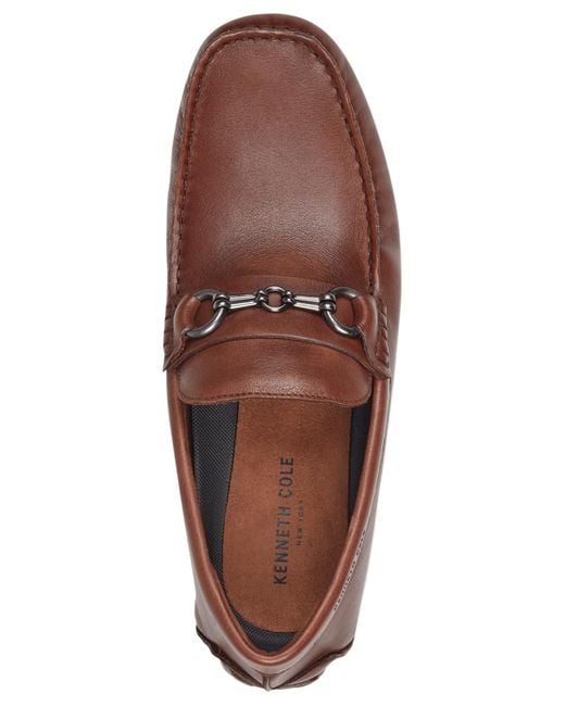 Kenneth Cole Brown Theme Bit Detail Driver Casual Loafer for men