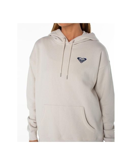 Roxy White Raya Long-sleeve Hoodie