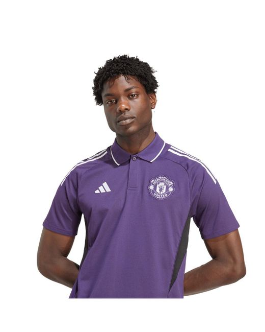 Adidas Purple Manchester United 2025/26 Training Polo Shirt for men