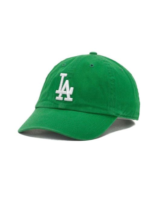 47 Brand Green Los Angeles Dodgers Clean Up Cap for men