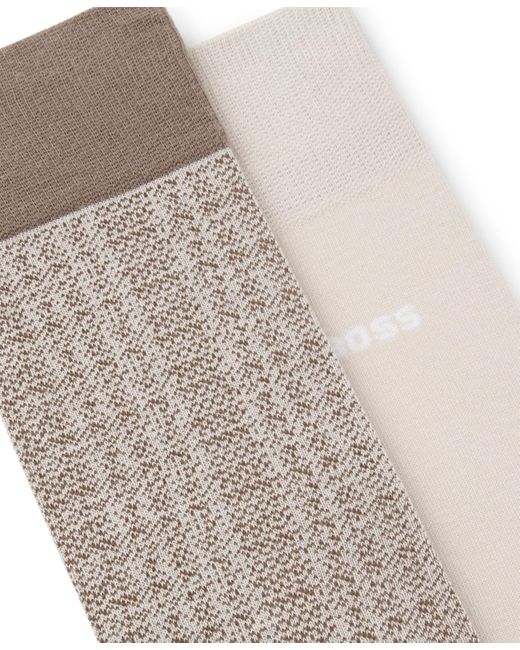 Boss Gray 2-pack Mini Pattern Soft Socks for men