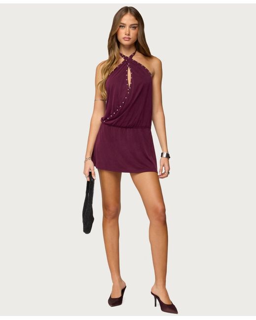 edikted drop waist dress Edikted cupped drop waist mini dress in navy