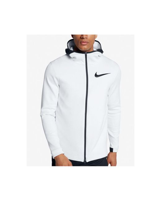 Nike Synthetic Men's Therma Flex Showtime Zip Basketball Hoodie in White  for Men | Lyst