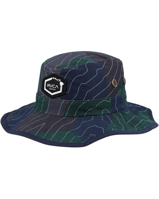 RVCA Blue Island Hex Reverse Boonie Hat for men