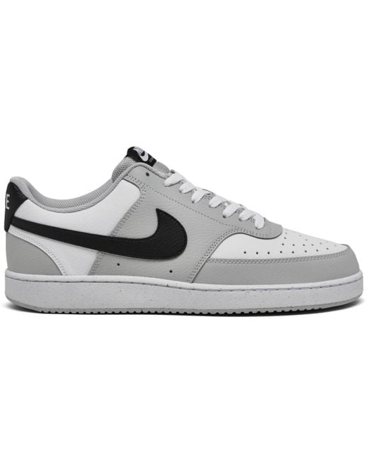 Nike Gray Court Vision Low Casual Sneakers From Finish Line for men