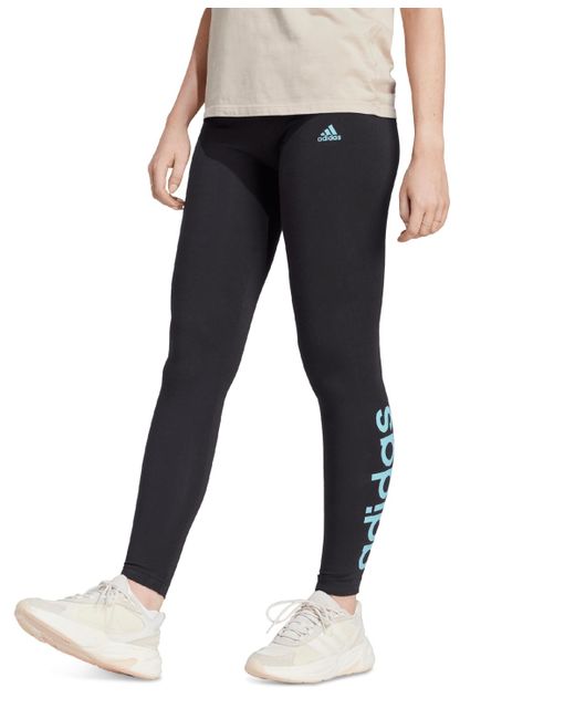 Adidas Black Linear-logo Full Length leggings