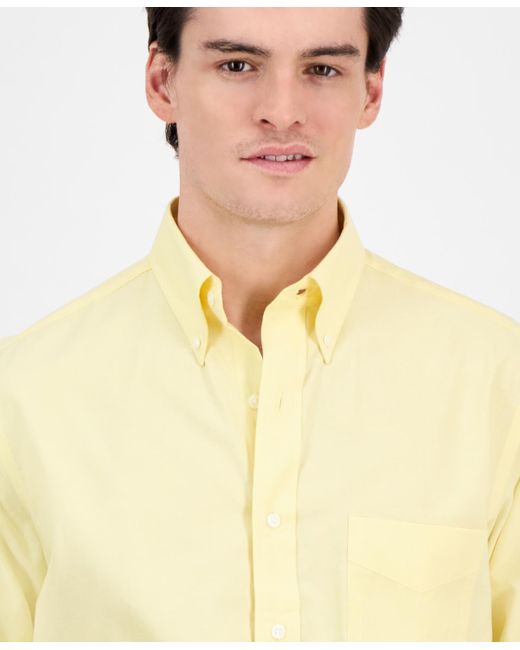 Club Room Natural Regular Fit Pinpoint Dress Shirt for men