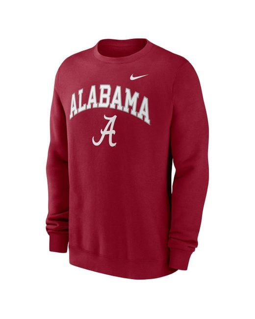 Nike Red Alabama Tide Arch Pullover Sweatshirt for men
