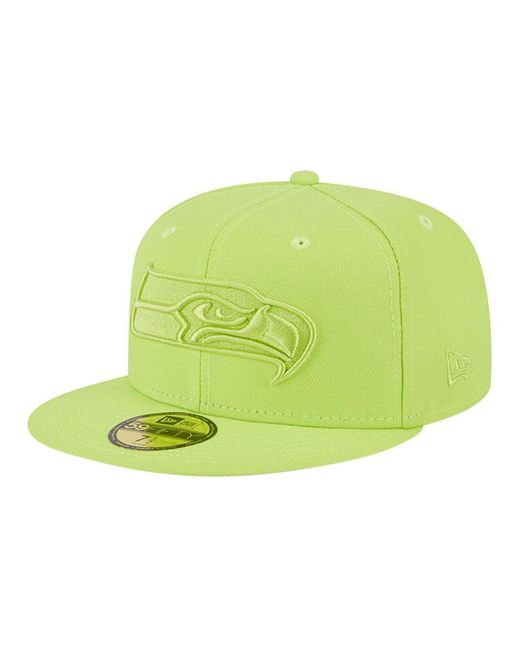 KTZ Neon Green Seattle Seahawks Color Pack Brights 59fifty Fitted Hat for  Men | Lyst
