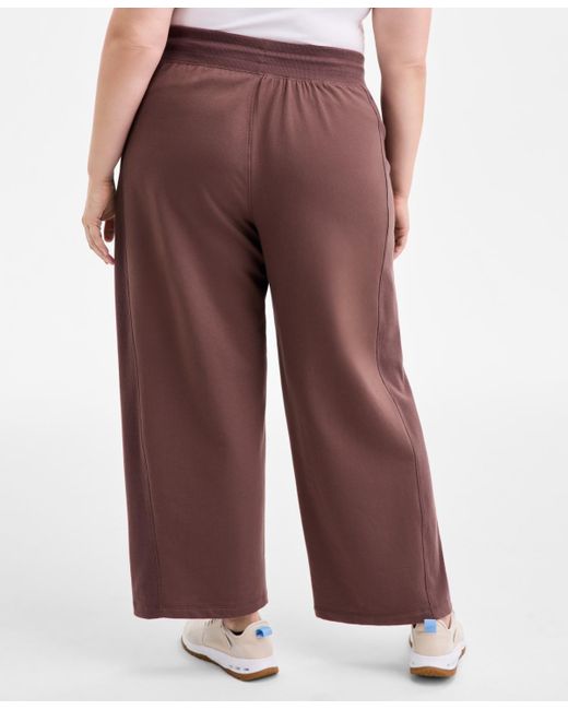 ID Ideology Red Plus Size Relaxed High-rise Fleece Pants
