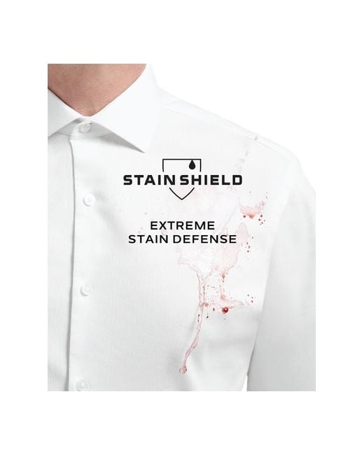Van Heusen Blue Stain Shield Regular Fit Dress Shirt for men