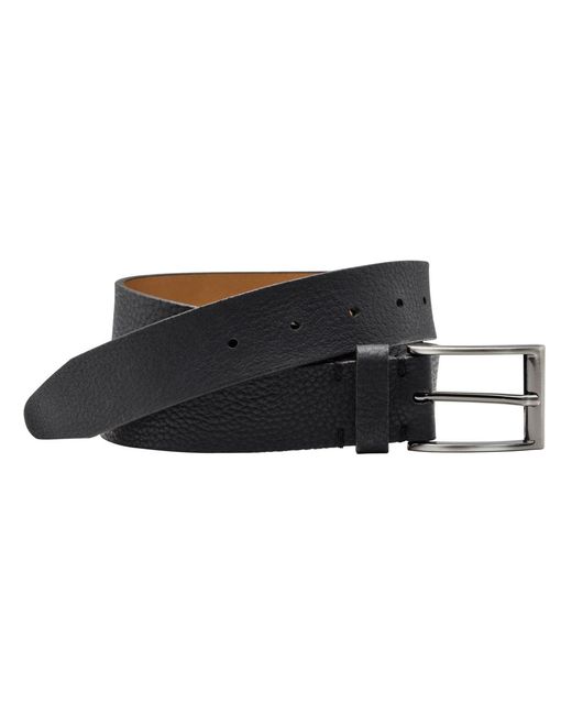Johnston & Murphy Black Soft Pebble Belt for men