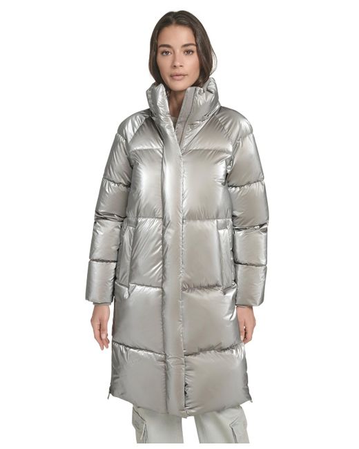 Levi's Gray Regular Long Puffer Jacket