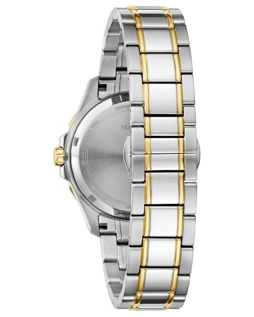 Bulova Metallic Marine Star Diamond Accent Stainless Steel Bracelet Watch 36mm