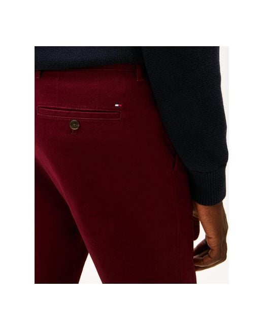 Tommy Hilfiger Red Th Flex Stretch Regular-fit Chino Pant for men