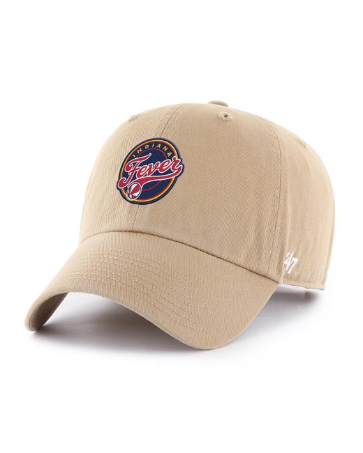 '47 Natural Indiana Fever Core Logo Clean Up Adjustable Hat for men