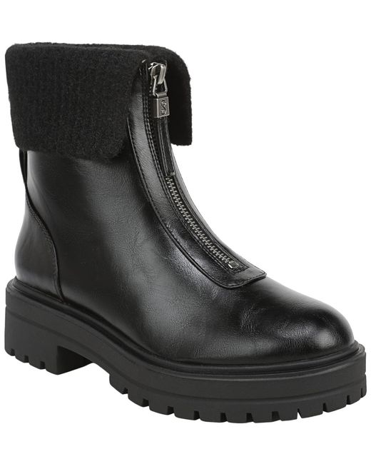 Sam & Libby Black Kit Zip Short Round Toe Booties