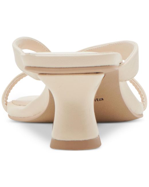 Dolce Vita White Brevel Thong Low Block Heel Dress Sandals