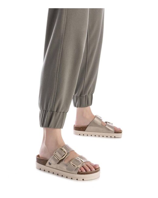 Xti Natural Footbed Jute Wrapped Platform Sandals By