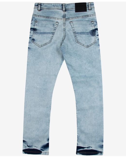 Xray Jeans Blue Big Boy's Light Washed Distressed Stretch Jeans for men