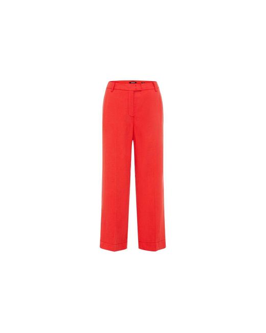 Olsen Red Anna Fit Wide Leg Cropped Trouser