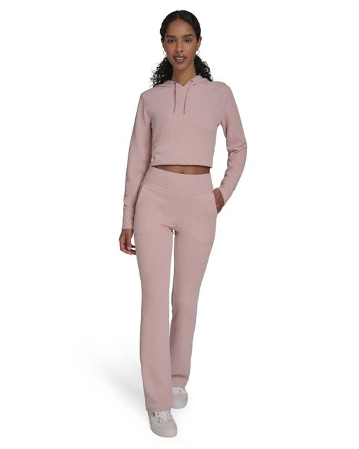 Calvin Klein Pink Flare-leg High-waist Pants