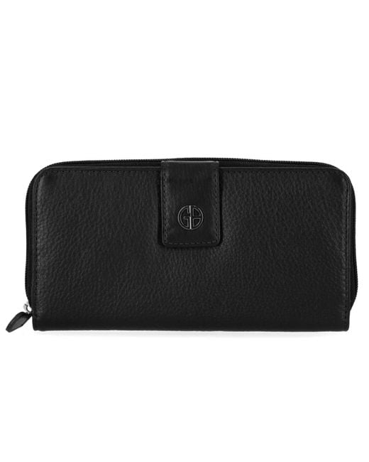 Giani Bernini Black Softy Leather All In One Wallet