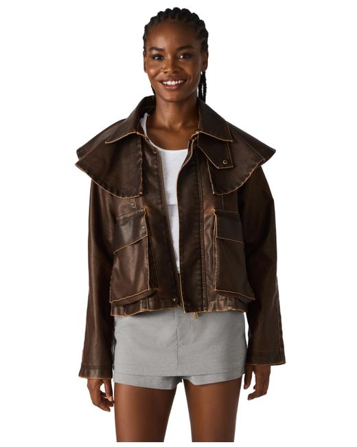 Steve Madden Brown Varvara Long-sleeve Jacket