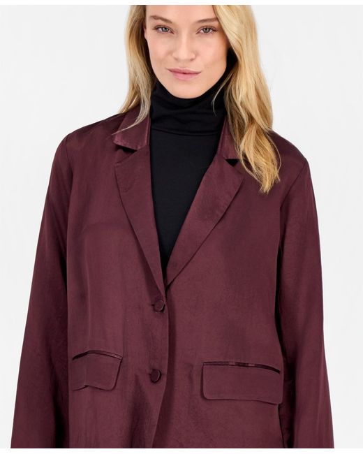 Eileen Fisher Blue Notch Collar Blazer