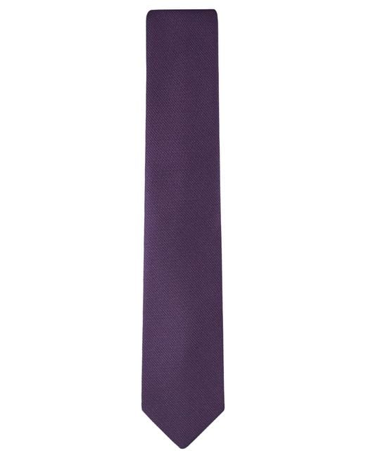 Calvin Klein Purple Silver-spun Solid Tie for men