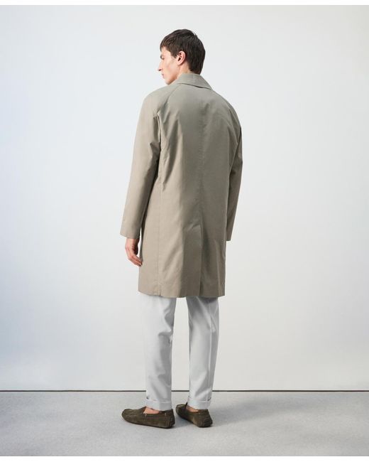 Mango Gray Regular-fit Trench Coat for men