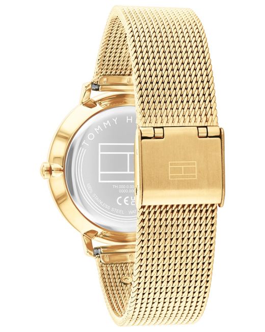Tommy Hilfiger Metallic Multifunction Tone Stainless Steel Mesh Bracelet Watch