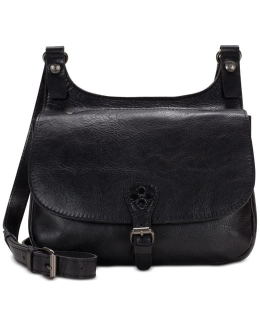 Patricia Nash London Smooth Leather Saddle Bag in Black Lyst