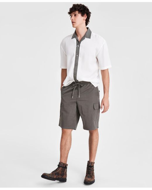 INC International Concepts Gray Marco Cargo Shorts for men