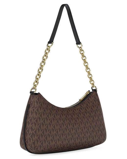 Michael Kors Brown Michael Nolita Small Chain Pouchette Bag