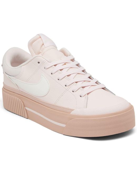 Nike Court Legacy Lift Platform Casual Sneakers From Finish Line in ...