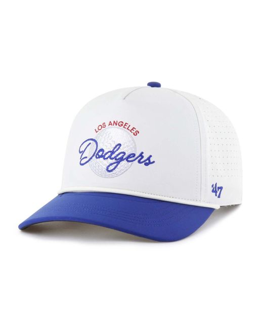 '47 White/royal Los Angeles Dodgers Gimmie Golf Hitch Rope Adjustable Hat for men