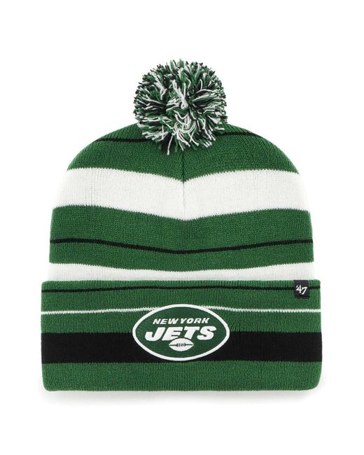 '47 New York Jets Powerline Cuffed Knit Hat in Green for Men Lyst