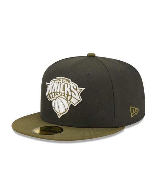 KTZ Charcoal, Olive New York Knicks Two-tone 59fifty Fitted Hat in ...