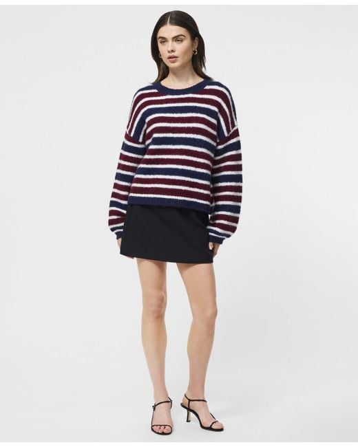 French Connection Blue Chunky Crewneck Sweater