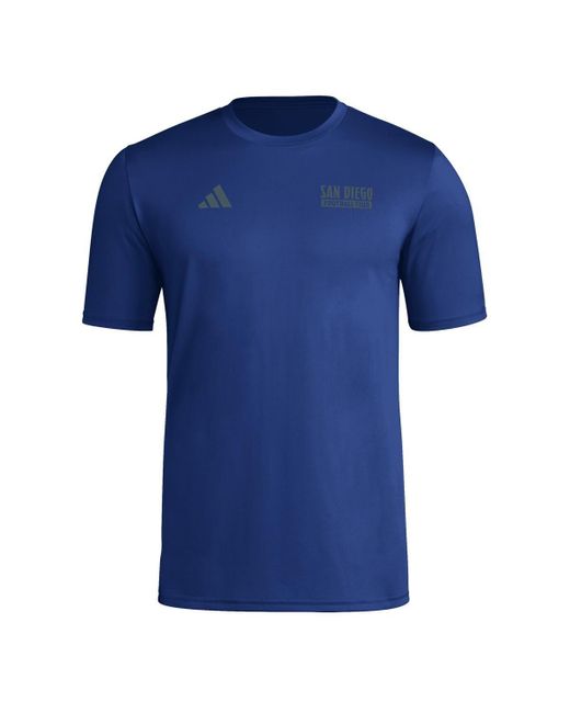 Adidas Blue San Diego Fc Local Wrap T-shirt for men
