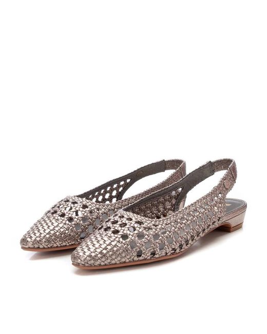 Xti Brown Slingback Flats